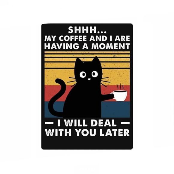 Grumpy Cat Black Cat Coffee Magnet - Picture 4 of 4